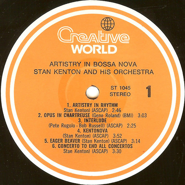 Stan Kenton And His Orchestra : Artistry In Bossa Nova (LP, Album, RE)