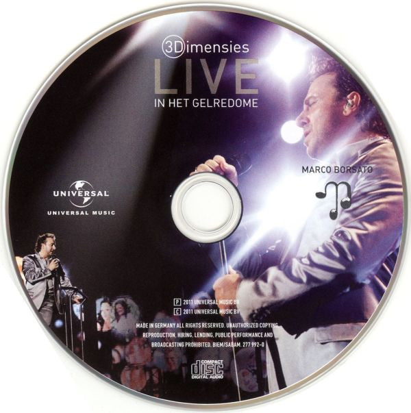 Marco Borsato : Dromen Durven Delen - Live - 3Dimensies (DVD-V, PAL + 2xCD, Album)