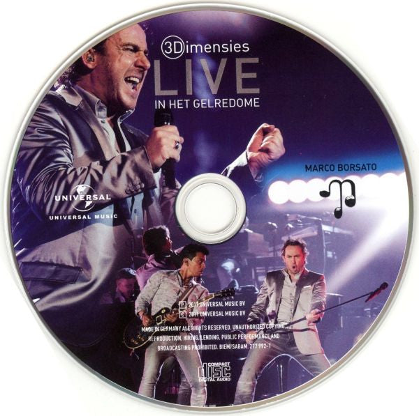 Marco Borsato : Dromen Durven Delen - Live - 3Dimensies (DVD-V, PAL + 2xCD, Album)