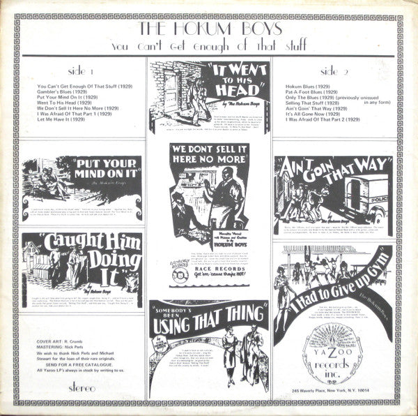 The Hokum Boys : You Can't Get Enough Of That Stuff (LP, Comp)