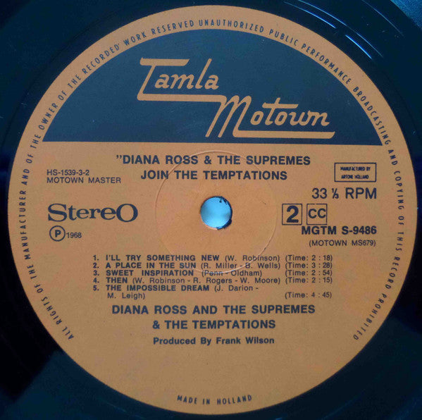 Diana Ross & The Supremes* Join The Temptations : Diana Ross & The Supremes Join The Temptations (LP, Album, Ora)