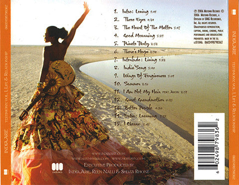 India.Arie : Testimony: Vol. 1, Life & Relationship (CD, Album)