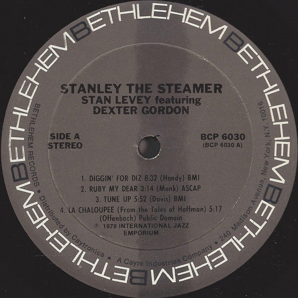 Stan Levey Featuring Dexter Gordon : Stanley The Steamer (LP)