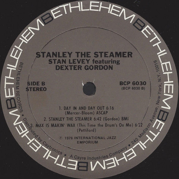 Stan Levey Featuring Dexter Gordon : Stanley The Steamer (LP)