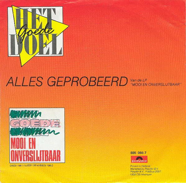 Het Goede Doel : Alles Geprobeerd (7", EP)