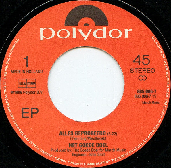 Het Goede Doel : Alles Geprobeerd (7", EP)