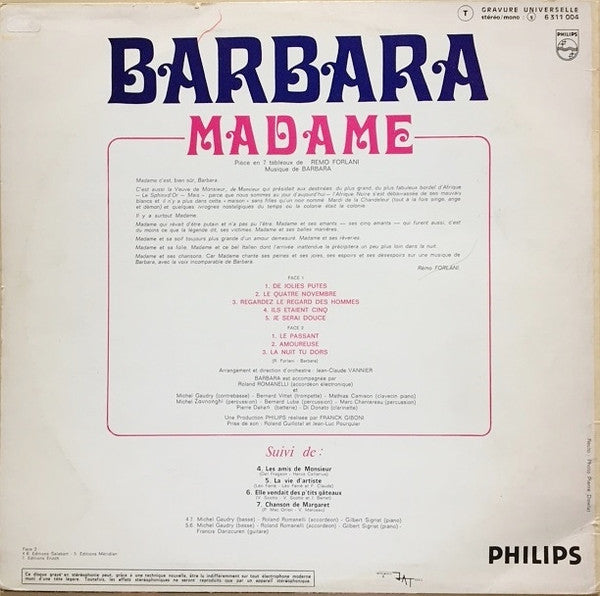 Barbara (5) : Madame (LP)