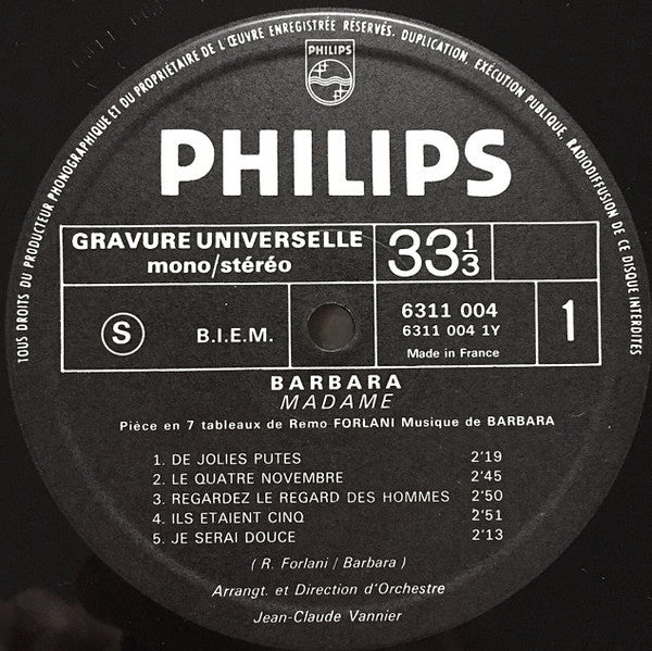 Barbara (5) : Madame (LP)