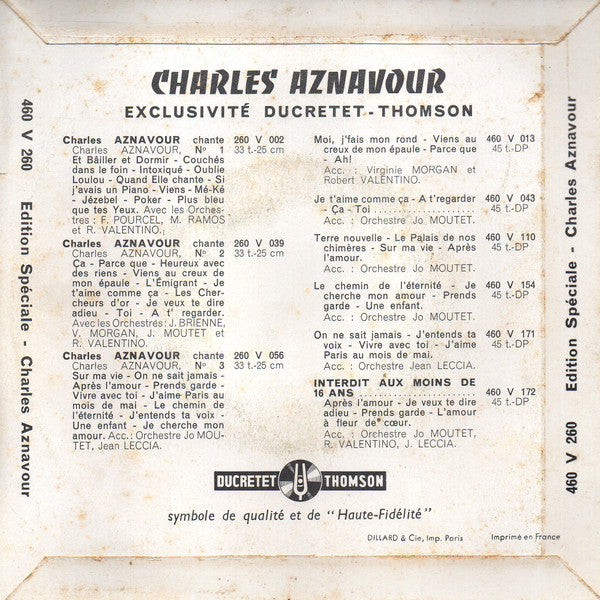 Charles Aznavour : Edition Spéciale (7", EP)