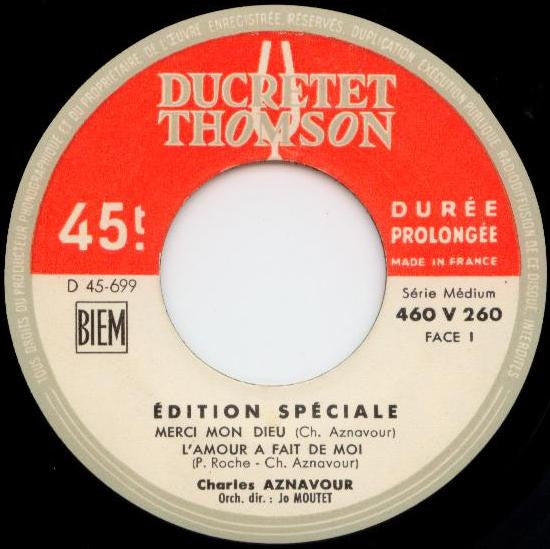 Charles Aznavour : Edition Spéciale (7", EP)