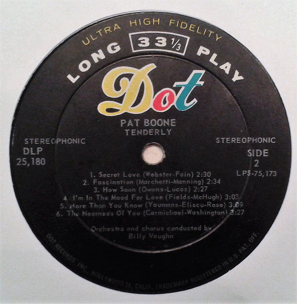 Pat Boone : Tenderly (LP, Ind)