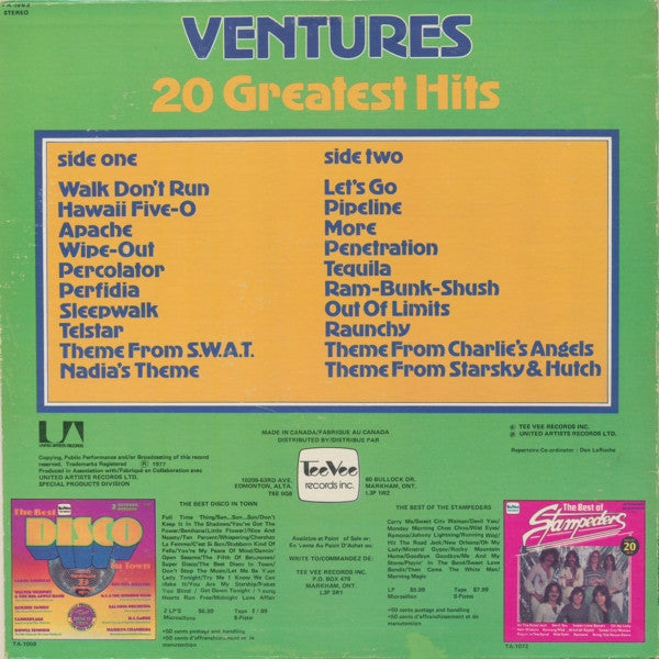 The Ventures : 20 Greatest Hits (LP, Comp)
