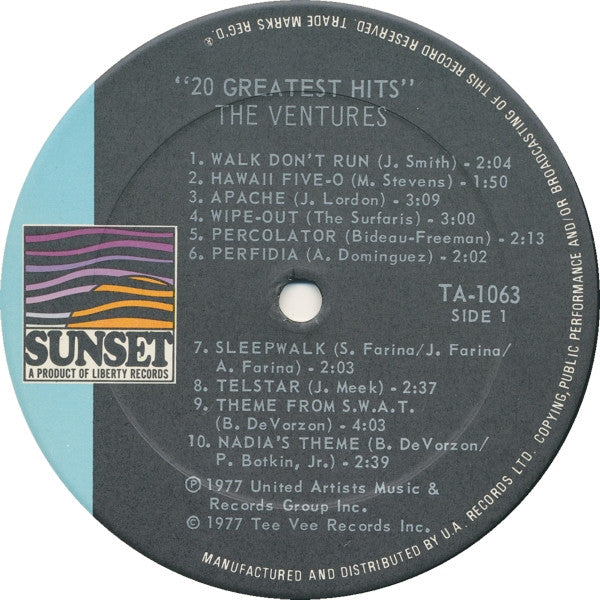 The Ventures : 20 Greatest Hits (LP, Comp)