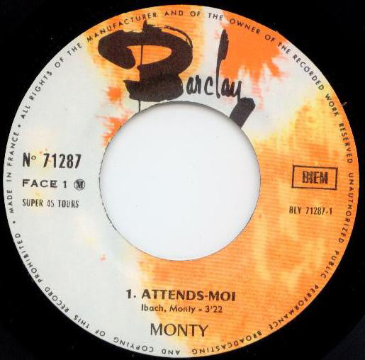 Monty (6) : Attends-Moi (14e Disque) (7", EP)