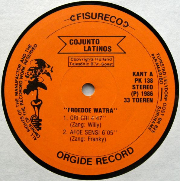 Conjunto Latinos : Froedoe Watra (12")