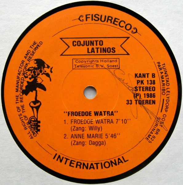 Conjunto Latinos : Froedoe Watra (12")