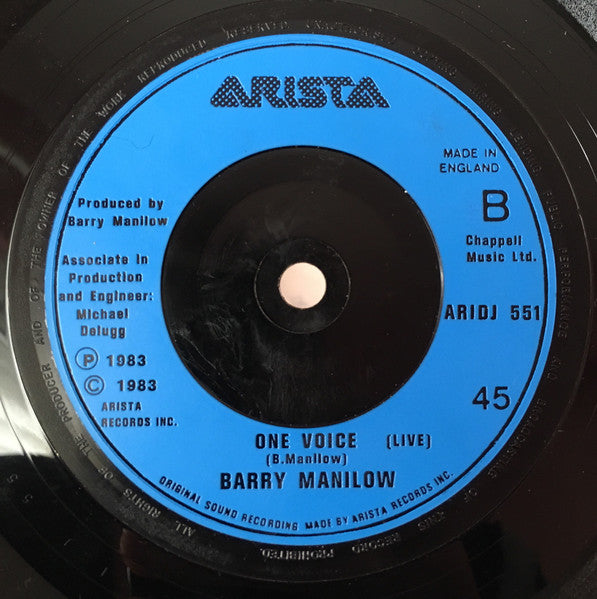 Barry Manilow : Read 'Em And Weep (7", Single, Promo)