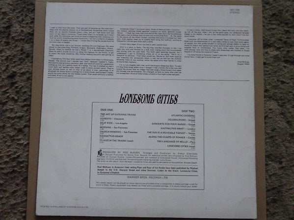 Rod McKuen : Lonesome Cities (LP, Album)