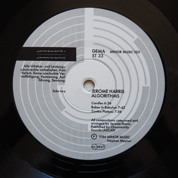 Jerome Harris : Algorithms (LP, Album)