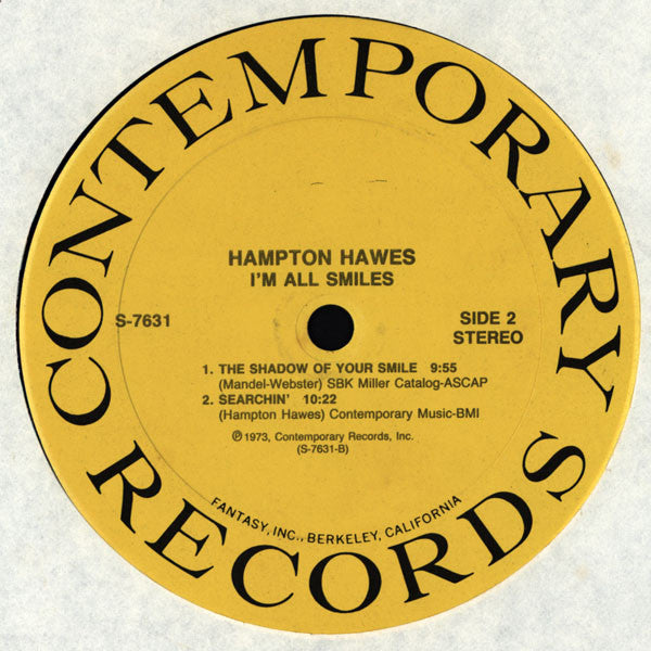 Hampton Hawes : I'm All Smiles (LP, Album)