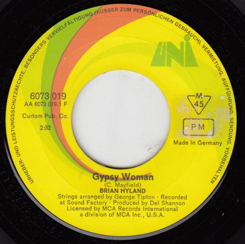 Brian Hyland : Gypsy Woman (7", Single)