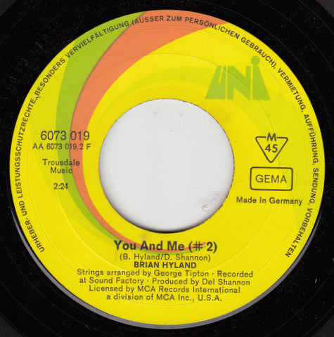 Brian Hyland : Gypsy Woman (7", Single)