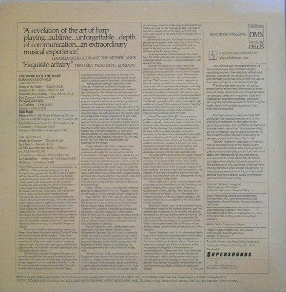 Susann McDonald : The World Of The Harp (LP)