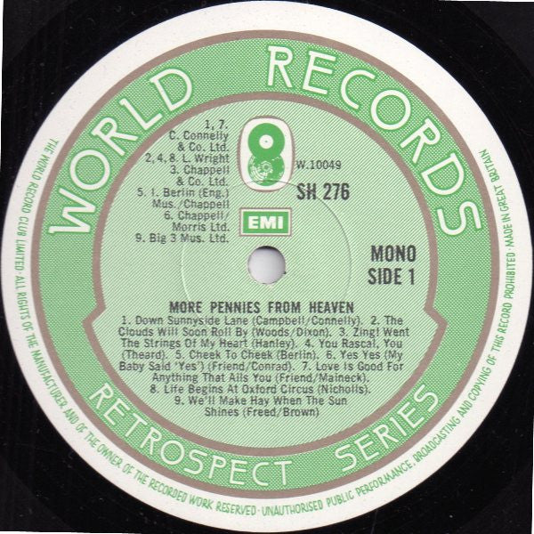 Various : More Pennies From Heaven (LP, Comp)