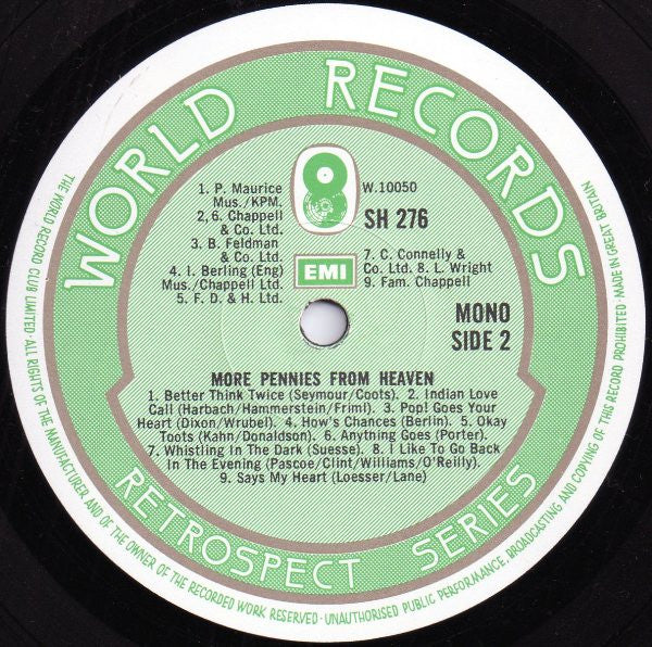 Various : More Pennies From Heaven (LP, Comp)