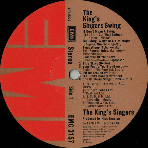 The King's Singers : The King's Singers Swing (LP, Album)
