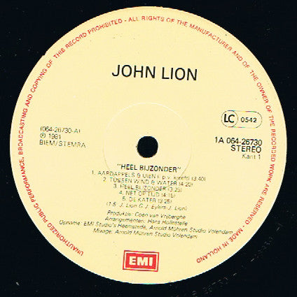 Johnny Lion : Heel Bijzonder (LP, Album)