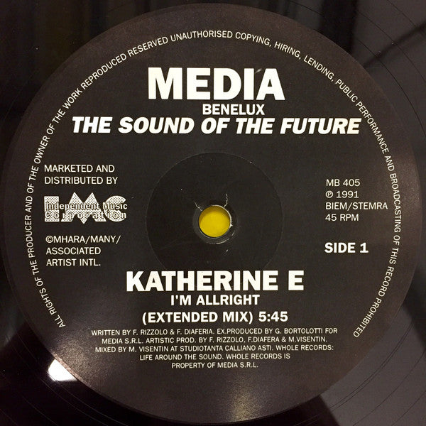 Katherine E : I'm Allright (12", Maxi)
