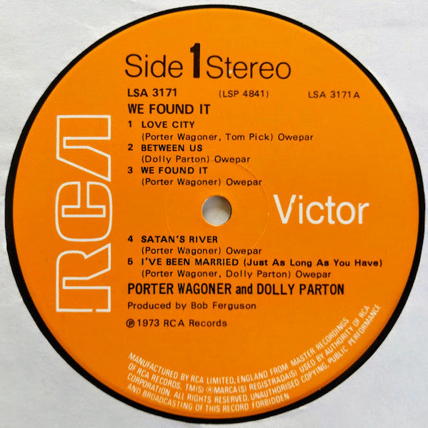 Porter Wagoner & Dolly Parton* : We Found It (LP, Album)