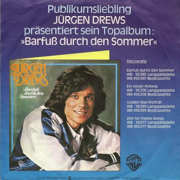 Jürgen Drews : Barfuß Durch Den Sommer (7", Single)