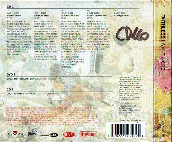 Faithless : I Want More (Single, Dig + CD, Enh + DVD + CD)