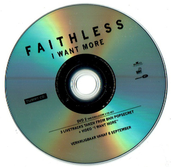 Faithless : I Want More (Single, Dig + CD, Enh + DVD + CD)