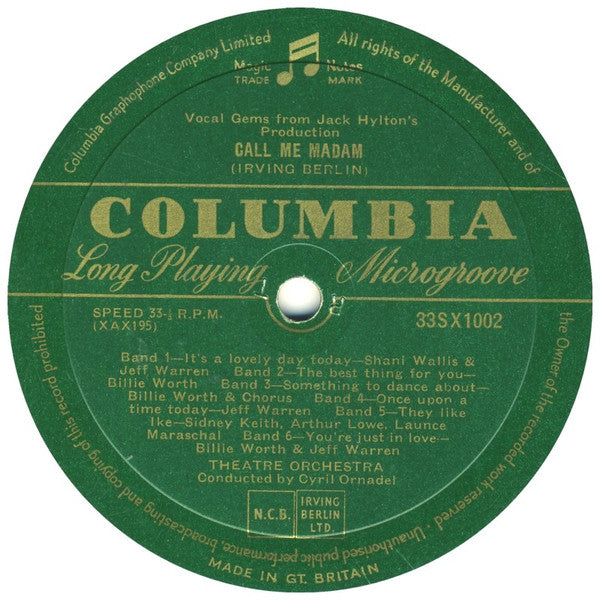 Various : Call Me Madam - Original London Presentation (LP)