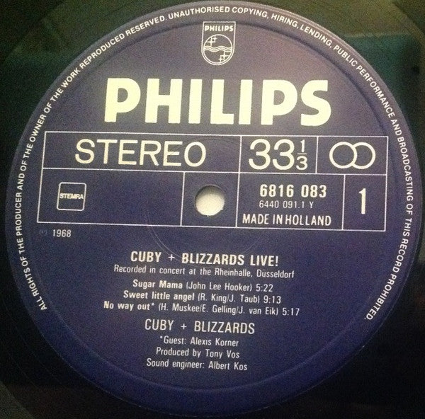Cuby + Blizzards : Cuby + Blizzards Live (Recorded In Concert At The Rheinhalle Dusseldorf) (LP, Ltd, RE)