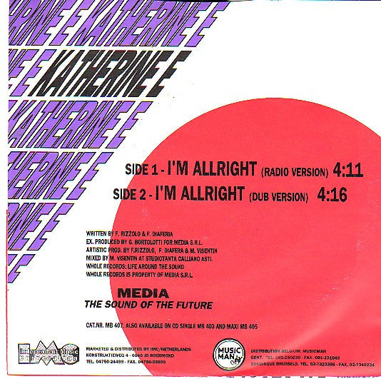 Katherine E : I'm Allright (7", Single)