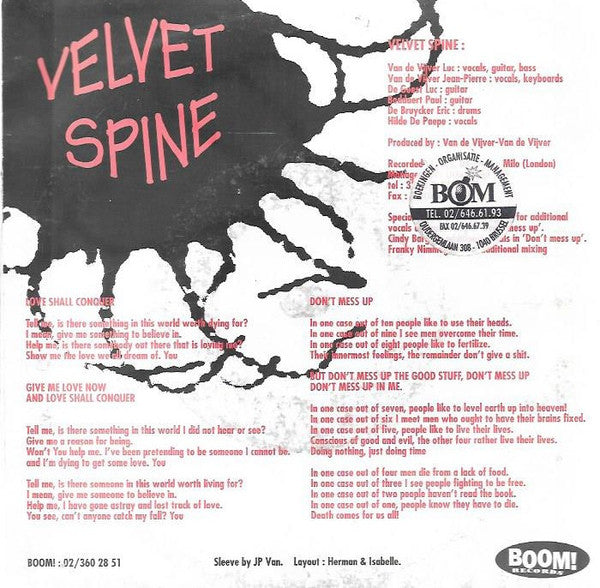 Velvet Spine : Love Shall Conquer (7")