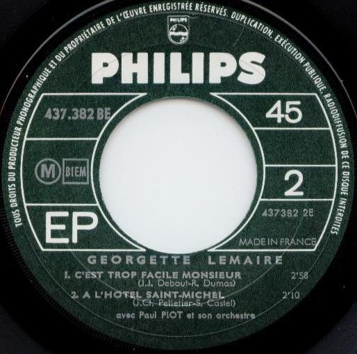 Georgette Lemaire : Ton Amour Est Partout (7", EP)