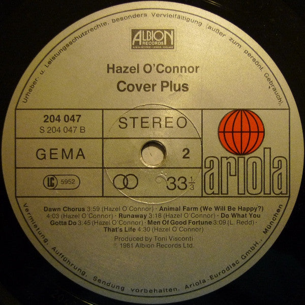 Hazel O'Connor : Cover Plus (LP, Album)