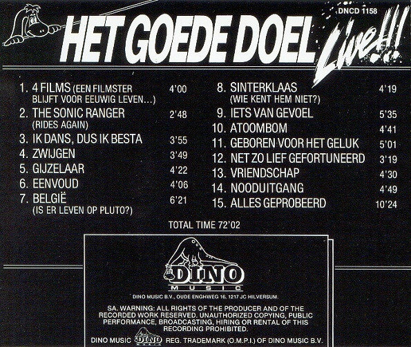 Het Goede Doel : Live!!! (CD, Album)