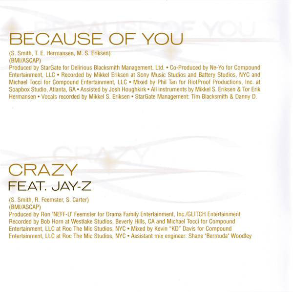 Ne-Yo : Because Of You (CD, Album, Sup)