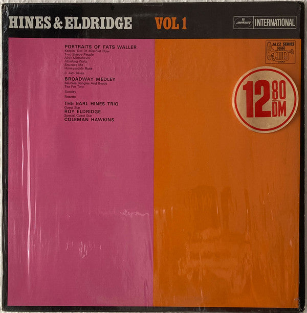 The Earl Hines Trio : Hines & Eldridge (LP, Album)