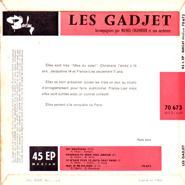 Les Gadjet : Ski Nautique (7", EP)