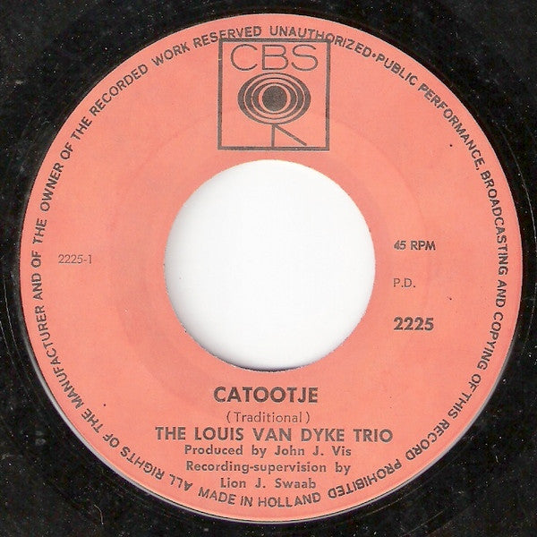 Louis Van Dyke Trio : Catootje / Shaffy-Cantate (7", Single)