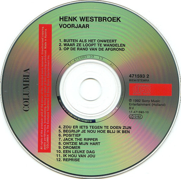 Henk Westbroek : Voorjaar (CD, Album)