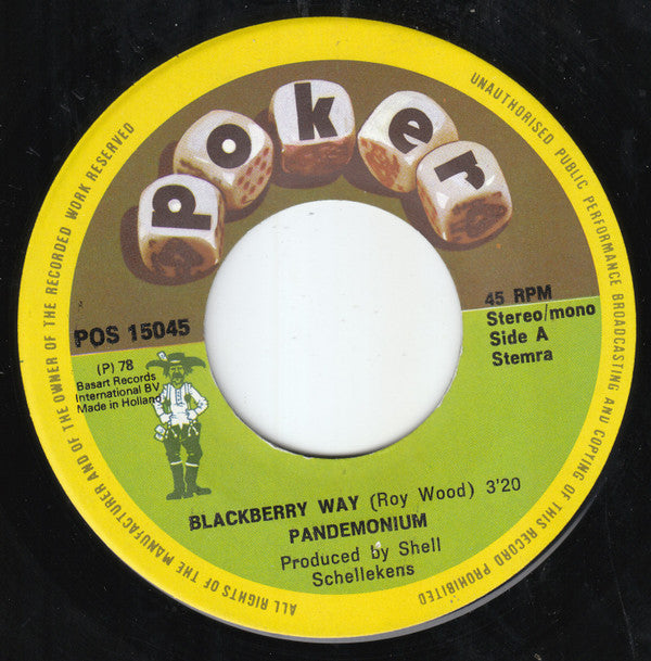 Pandemonium (16) : Blackberry Way (7", Single, Mono)