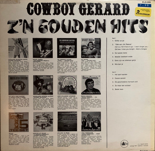 Cowboy Gerard : Z'n Gouden Hits (LP, Comp, RP)